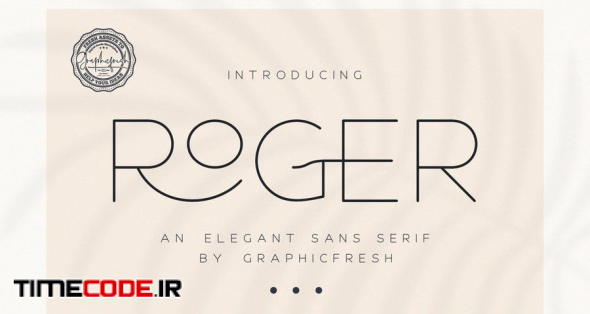 Roger - An Elegant Sans Serif