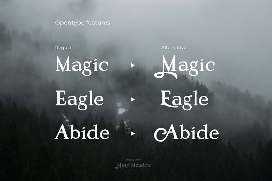 Misty Meadow - Mysterious Serif Font