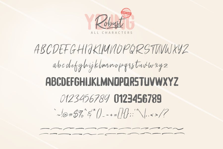 Young Robust Font Duo