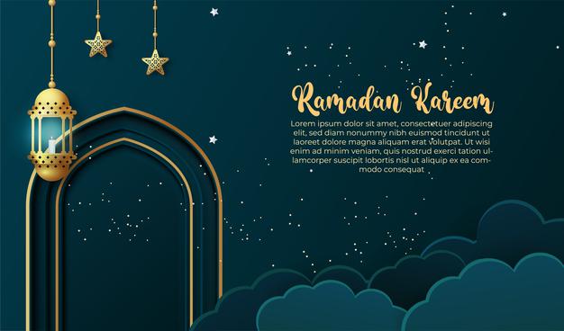 Ramadan Kareem Background With Lantern. Ramadan Greeting Card Or Banner Template Design 