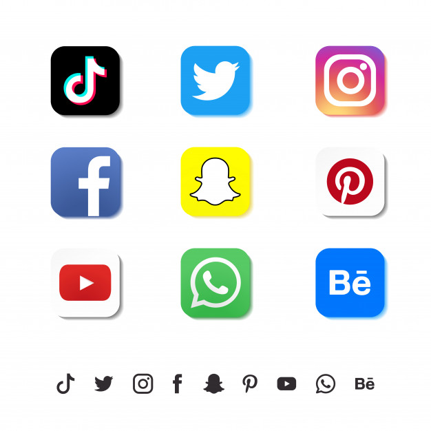 Social Media Icon Set. 