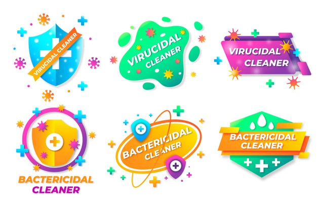 Viricidal And Bactericidal Cleaner Labels 