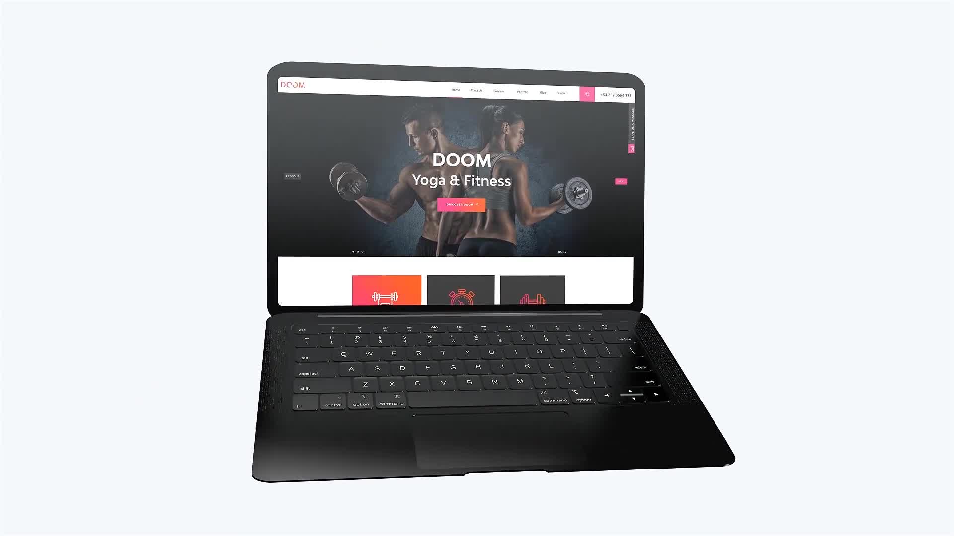 Website Promo. Laptop Mockup v1.2 