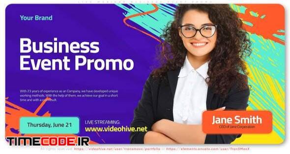  Live Webinar. Business Event Promo 