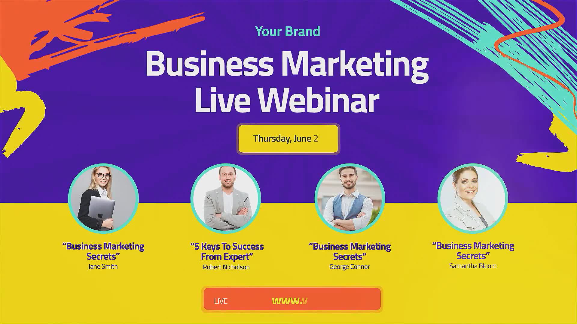  Live Webinar. Business Event Promo 