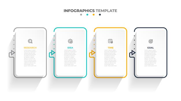Infographic Rectangle Label Template 