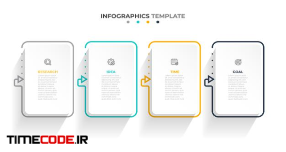 Infographic Rectangle Label Template 