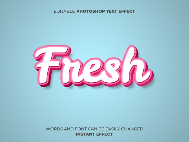 Pink Fresh Style Text Effect Free Psd