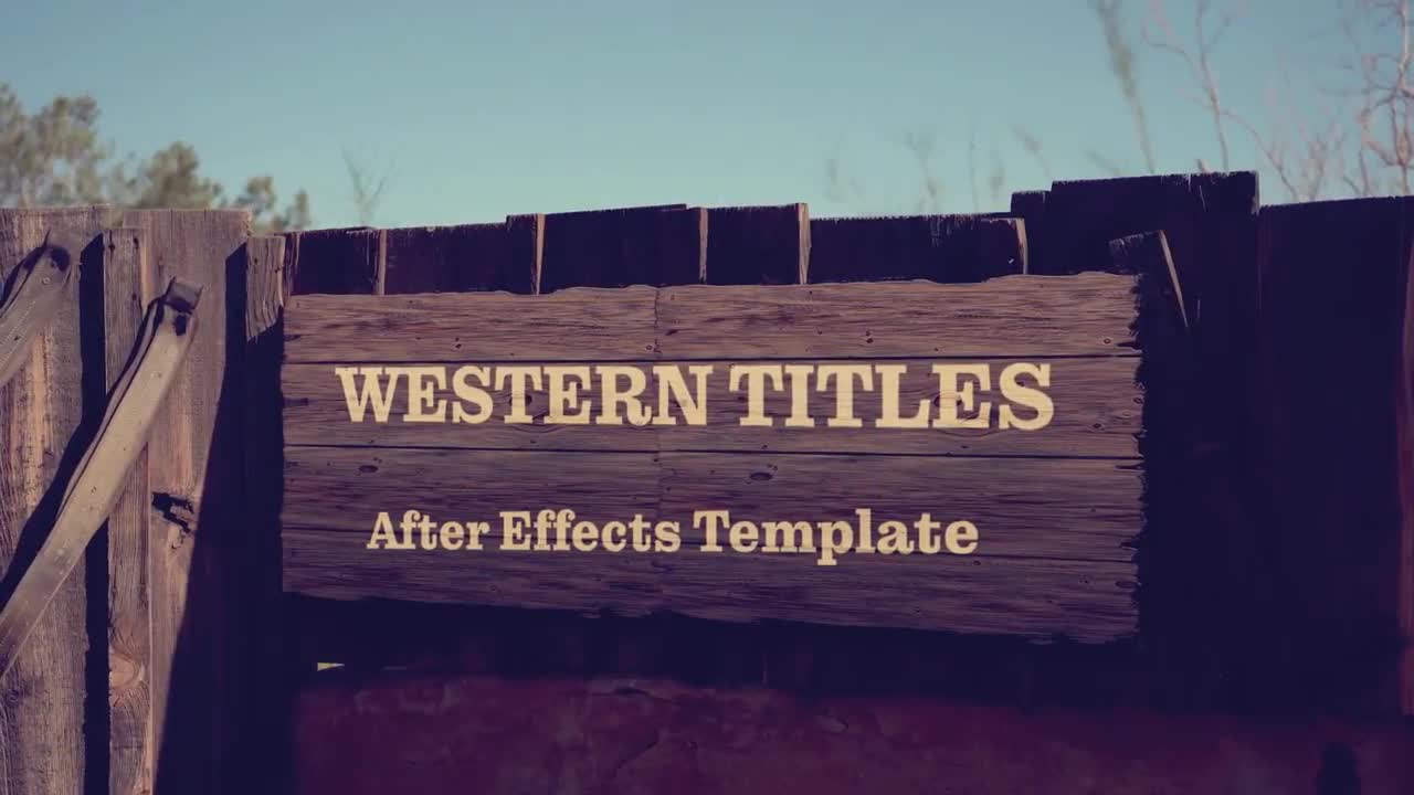 دانلود پروژه آماده افتر افکت تایتل وسترن Western Titles 953584 تایم کد