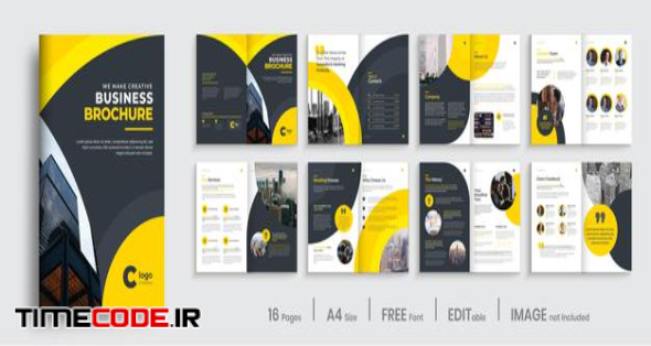 Corporate Business Brochure Template Design, Multipage Brochure Layout 