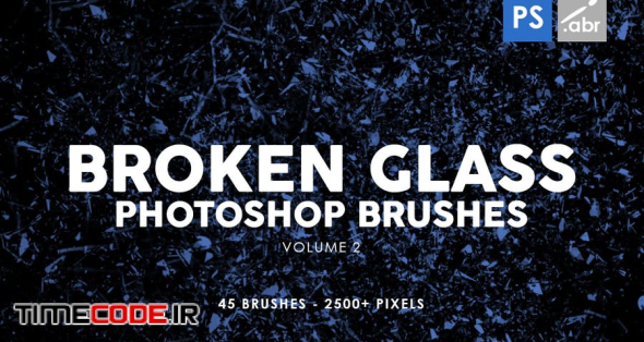 دانلود 45 براش شیشه شکسته فتوشاپ Broken Glass Photoshop Stamp Brushes ...