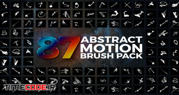 87 Abstract Motion Brush Pack | Unique Photoshop Add-Ons