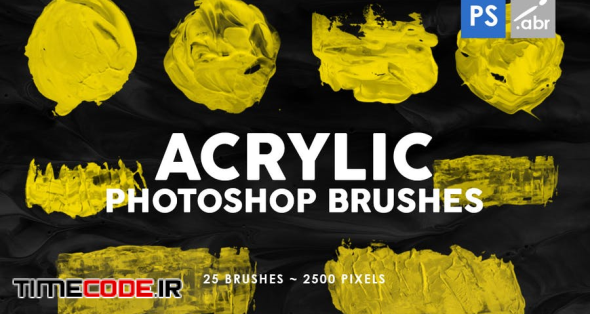26 Acrylic Shapes Photoshop Stamp Brushes