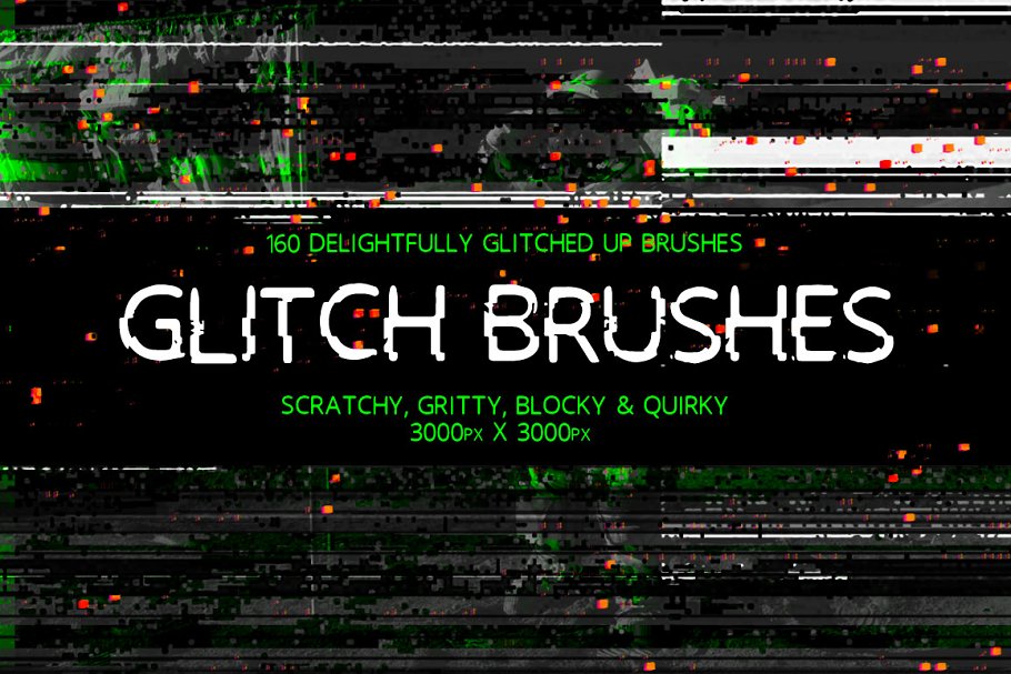 Glitch Brushes | Unique Photoshop Add-Ons