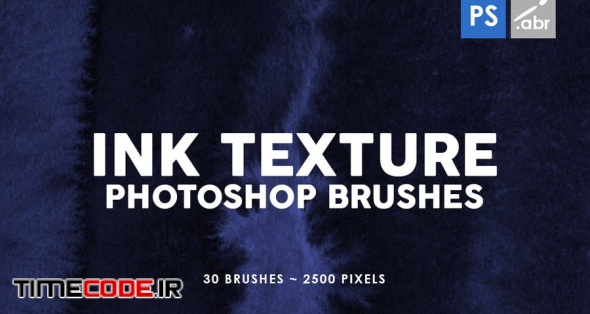 30 Ink Texture Photoshop Brushes Vol. 2