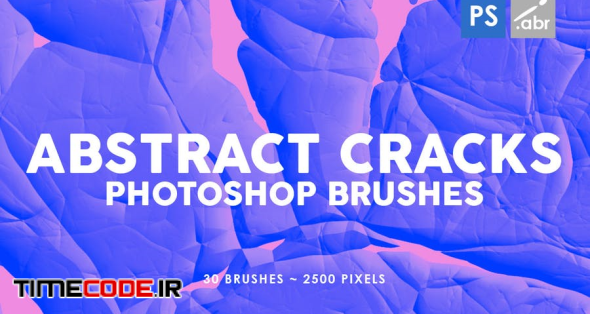 30 Abstract Cracks Photoshop Stamp Brushes