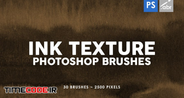 30 Ink Texture Photoshop Brushes Vol. 3
