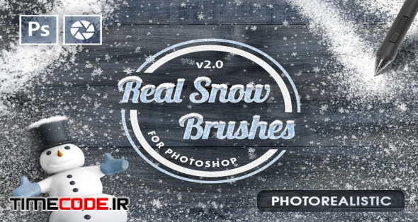 Real Snow Brushes For Photoshop | Unique Photoshop Add-Ons