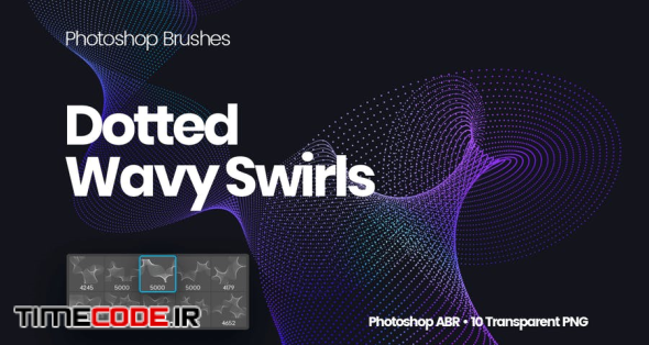 Dotted Wavy Swirls Photoshop Brushes