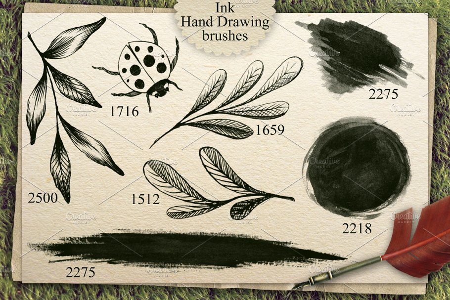 Shamrocks Ink Vintage PS Brushes | Unique Illustrator Add-Ons