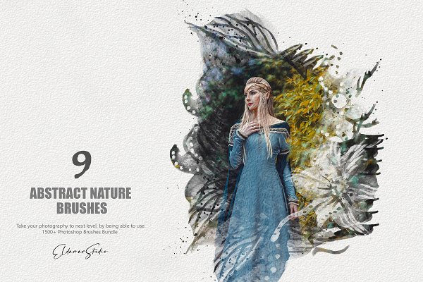 9 Abstract Nature Brushes | Creative Market