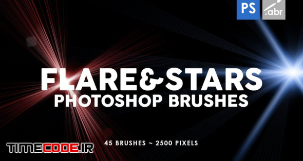 45 Lens Flare & Stars Photoshop Stamp Brushes