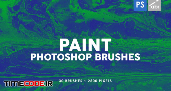 30 Paint Texture Photoshop Brushes Vol. 1