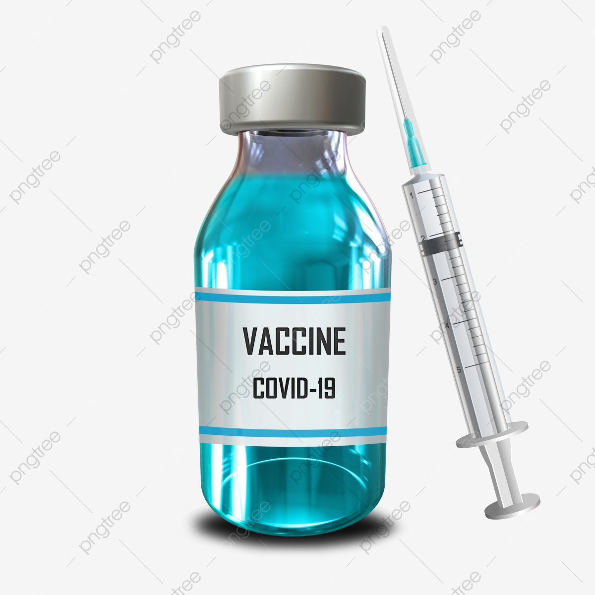 Concept Coronavirus Vaccine Covid 19 Bottle And Syringe 3d Illustration