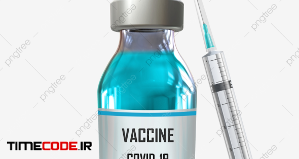 Concept Coronavirus Vaccine Covid 19 Bottle And Syringe 3d Illustration