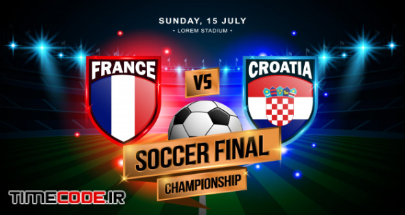Soccer Final Match Between France And Croatia 
