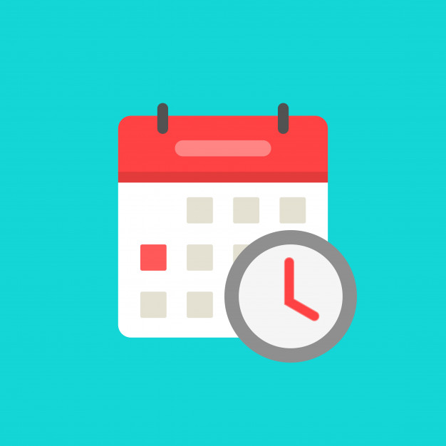 Calendar With Clock As Waiting Scheduled Event Icon Symbol Isolated Flat Cartoon 
