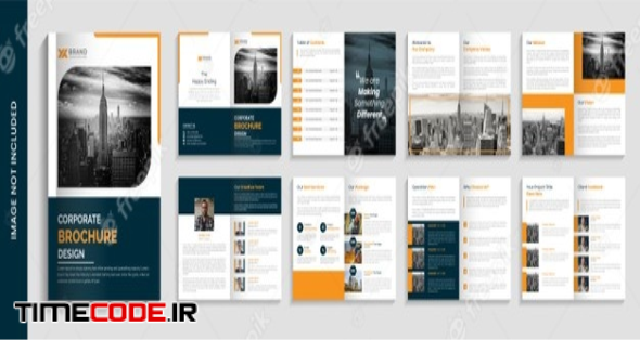 Minimalist Corporate Multi Page Brochure Template Design 