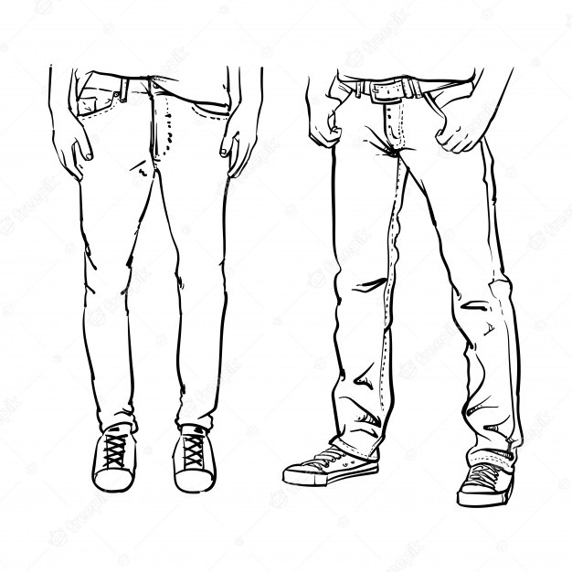 Hand Drawn Fashion Collection Of Men