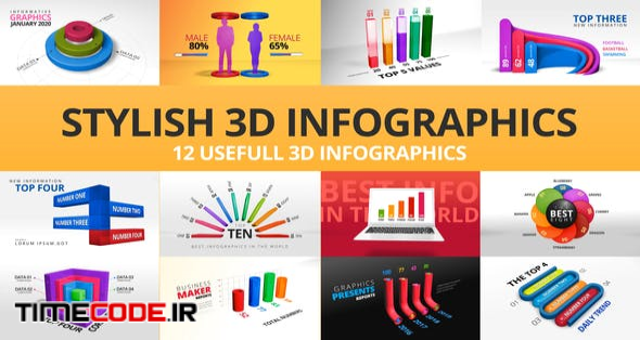 Stylish 3D Infographics