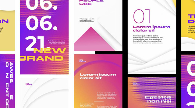 Bright Abstract Typography Stories