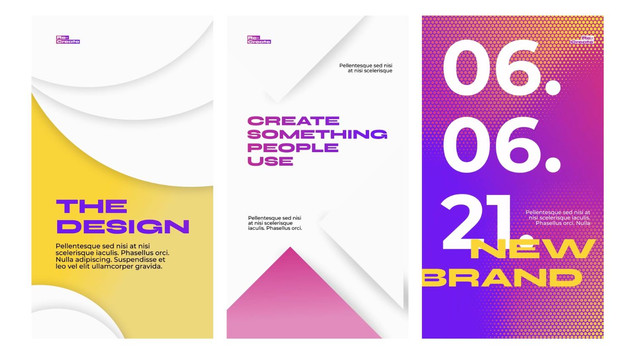 Bright Abstract Typography Stories