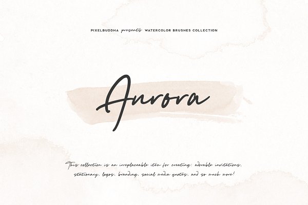 Aurora Watercolor Brushes | Unique Photoshop Add-Ons