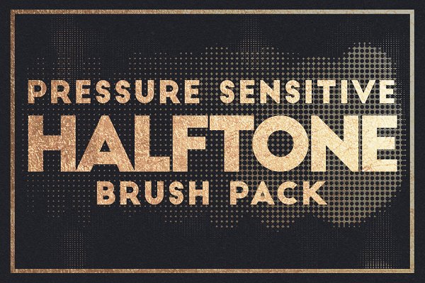 Pressure Sensitive Halftone Brushes | Unique Photoshop Add-Ons