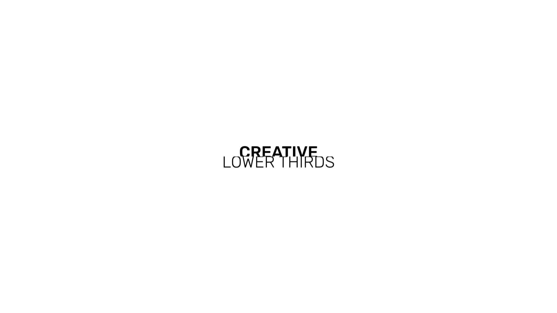 Creative Lower Thirds