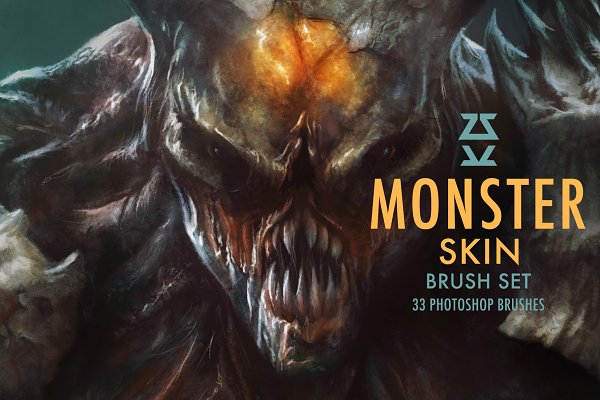 Monster Skin Brush Set | Unique Photoshop Add-Ons