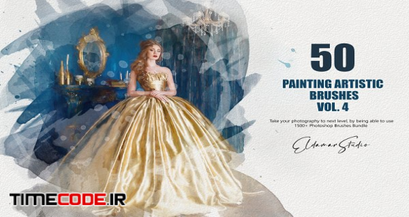 50 Painting Artistic Brushes - Vol.4 | Creative Market