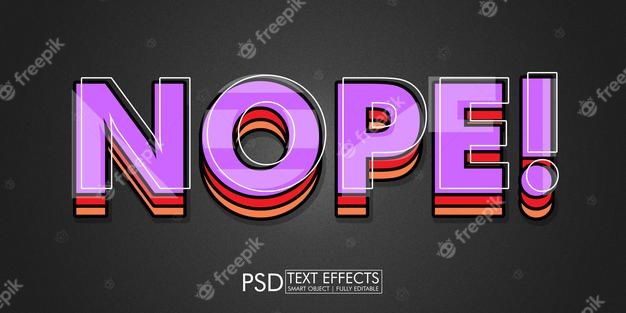Nope! Text Effect Design 