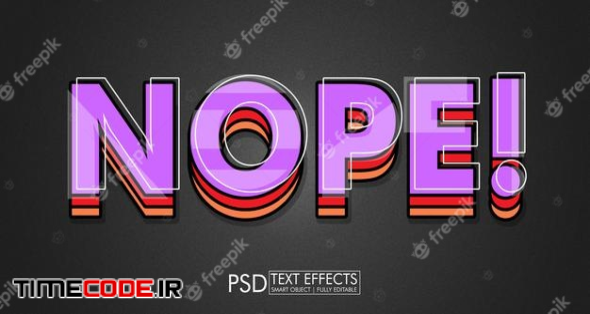 Nope! Text Effect Design 