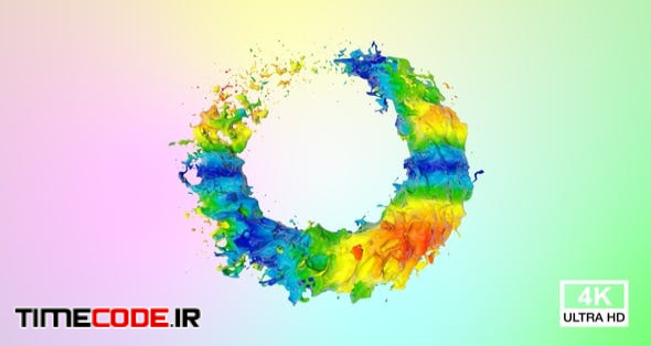 Multicolor Paints Circle Splash 4K