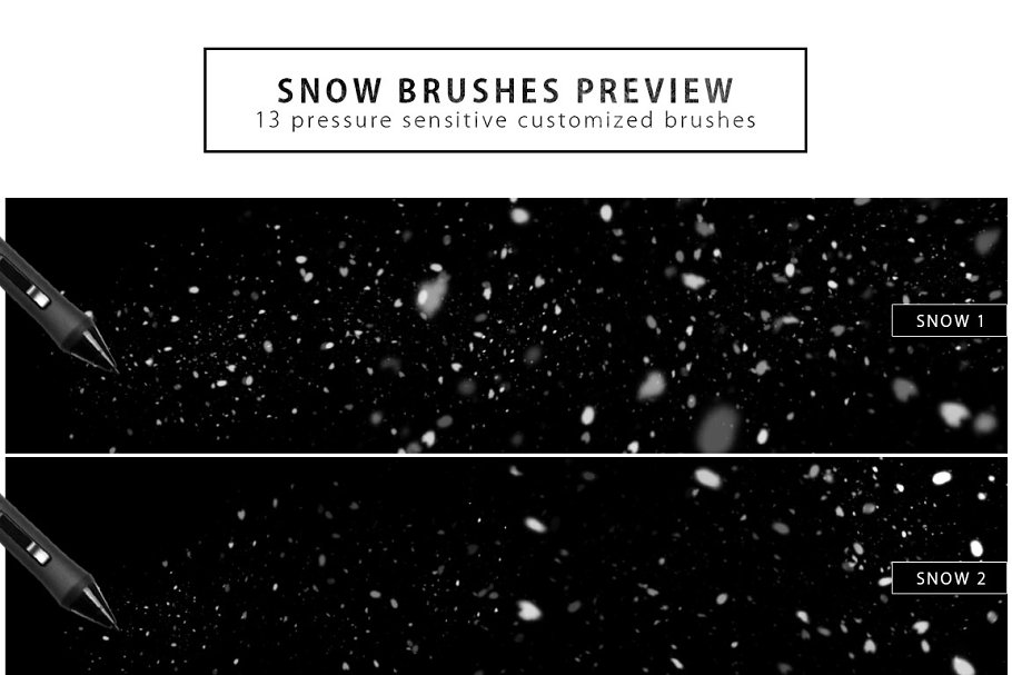 Snow, Fog, Frost Photoshop Brushes | Unique Photoshop Add-Ons