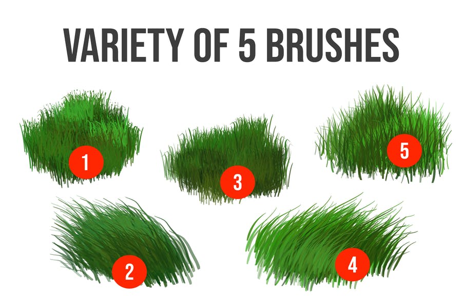 Procreate Foliage Brushes - Grass 2