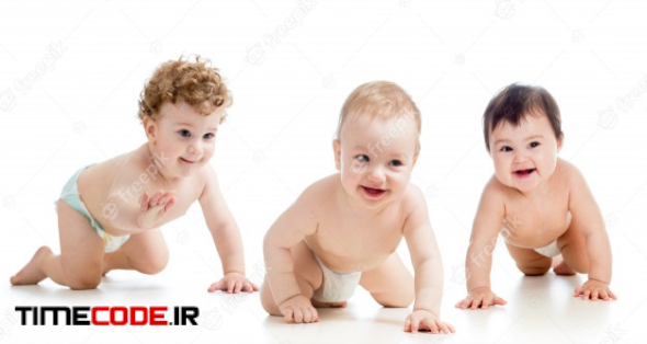 Three Babies Playing 