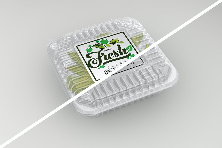 Clear Clamshell Containers Fresh Packaging Mockups