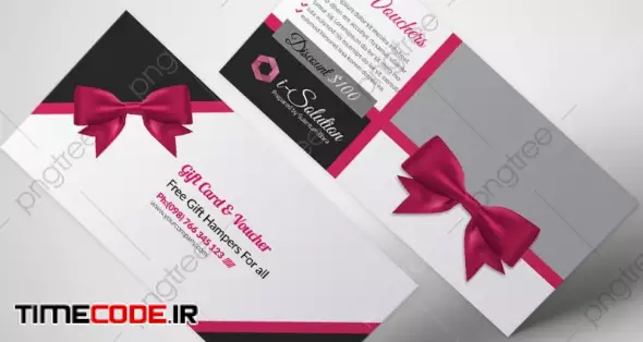 Ribbon Gift Voucher Template Download on Pngtree