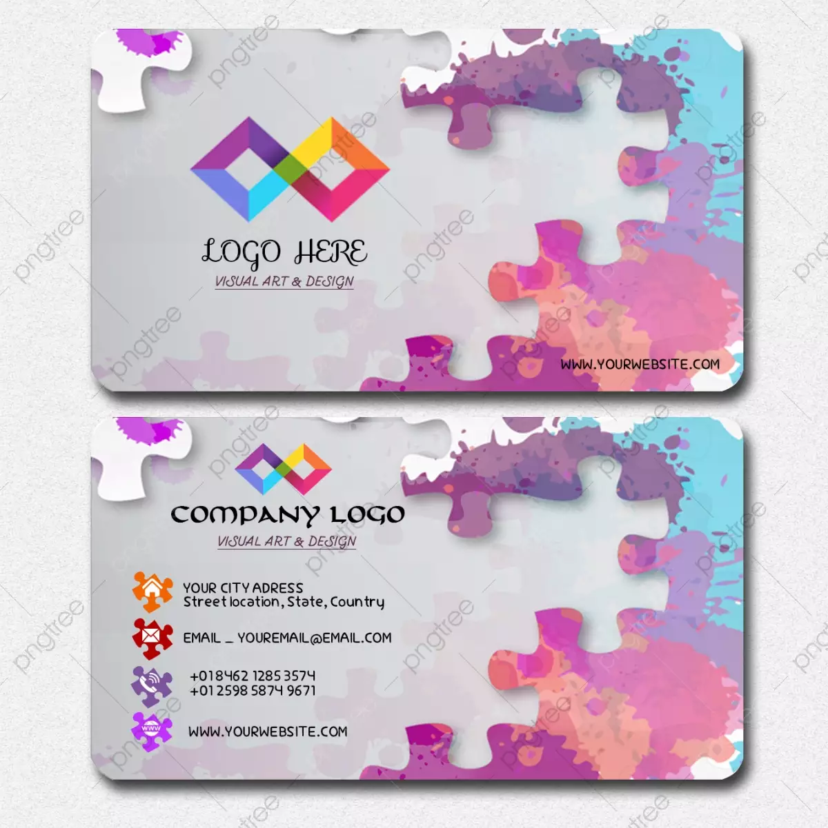 Puzzle Business Card Template Download on Pngtree